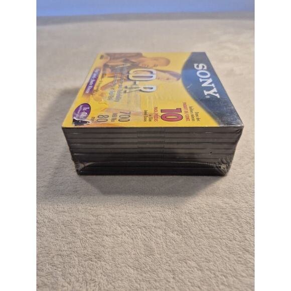 NEW SEALED Sony CD-R 80 Minute 700 MB 48X in Slim Jewel Case (10-Pack) - Picture 2 of 7